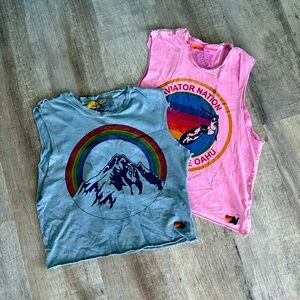 Two aviator nation tank tops